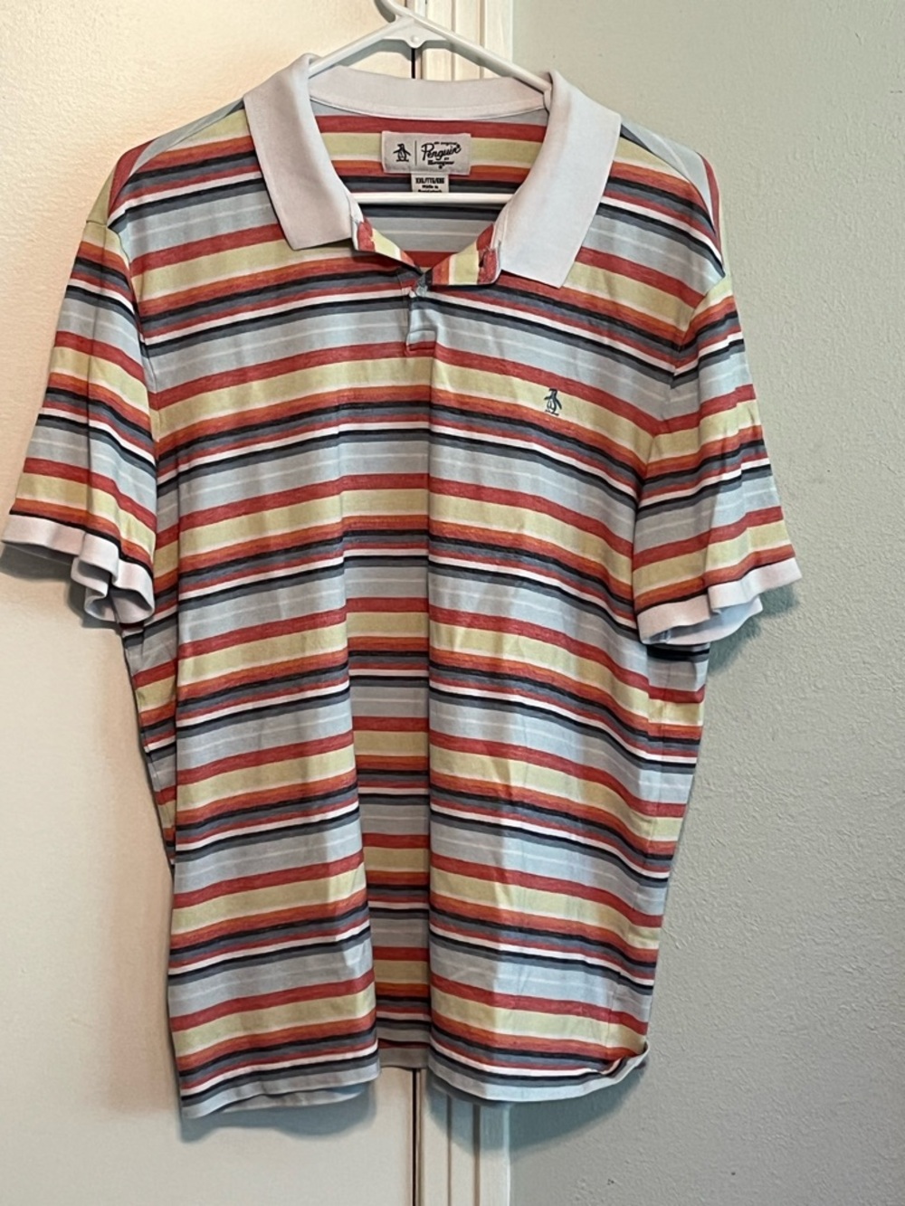 Original Penguin Striped Polo Shirt - Multicolor Size XXL EUC